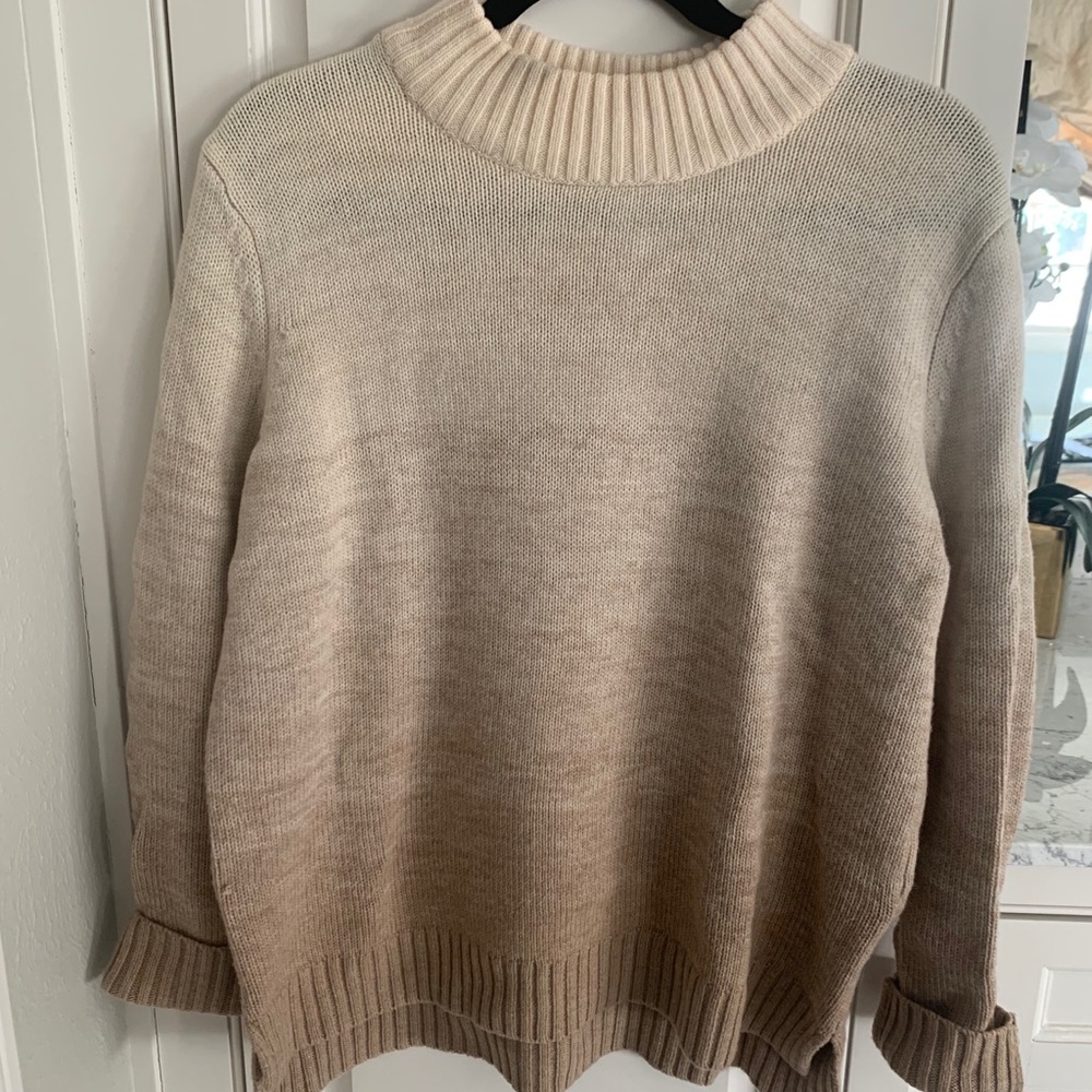 Athleta ombré sweater merino wool large